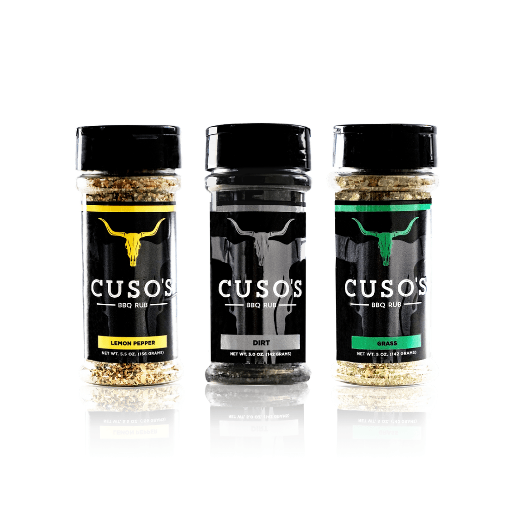 Cuso's Essential Seasoning - 3 Pack (Cuso’s Dirt® seasoning , Grass, & Lemon Pepper Seasoning) - Cuso Cuts