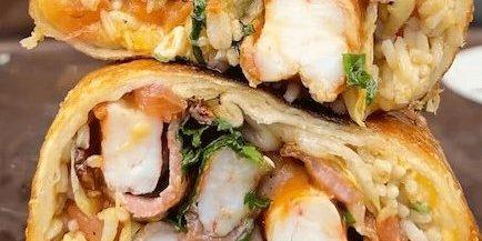 Bacon Wrapped Shrimp Chimichanga - Cuso Cuts