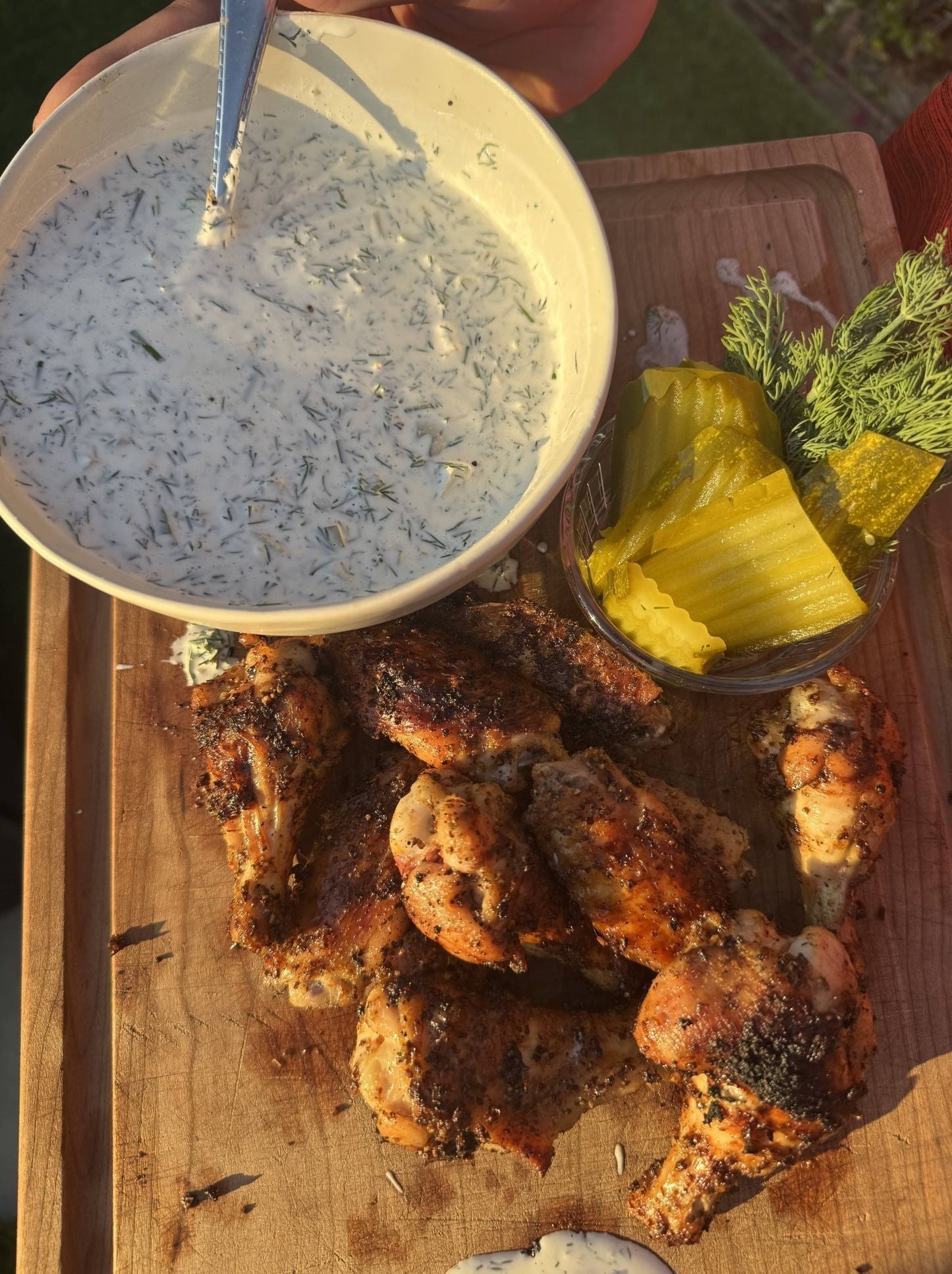 Grilled Dill Pickle Chicken Wings