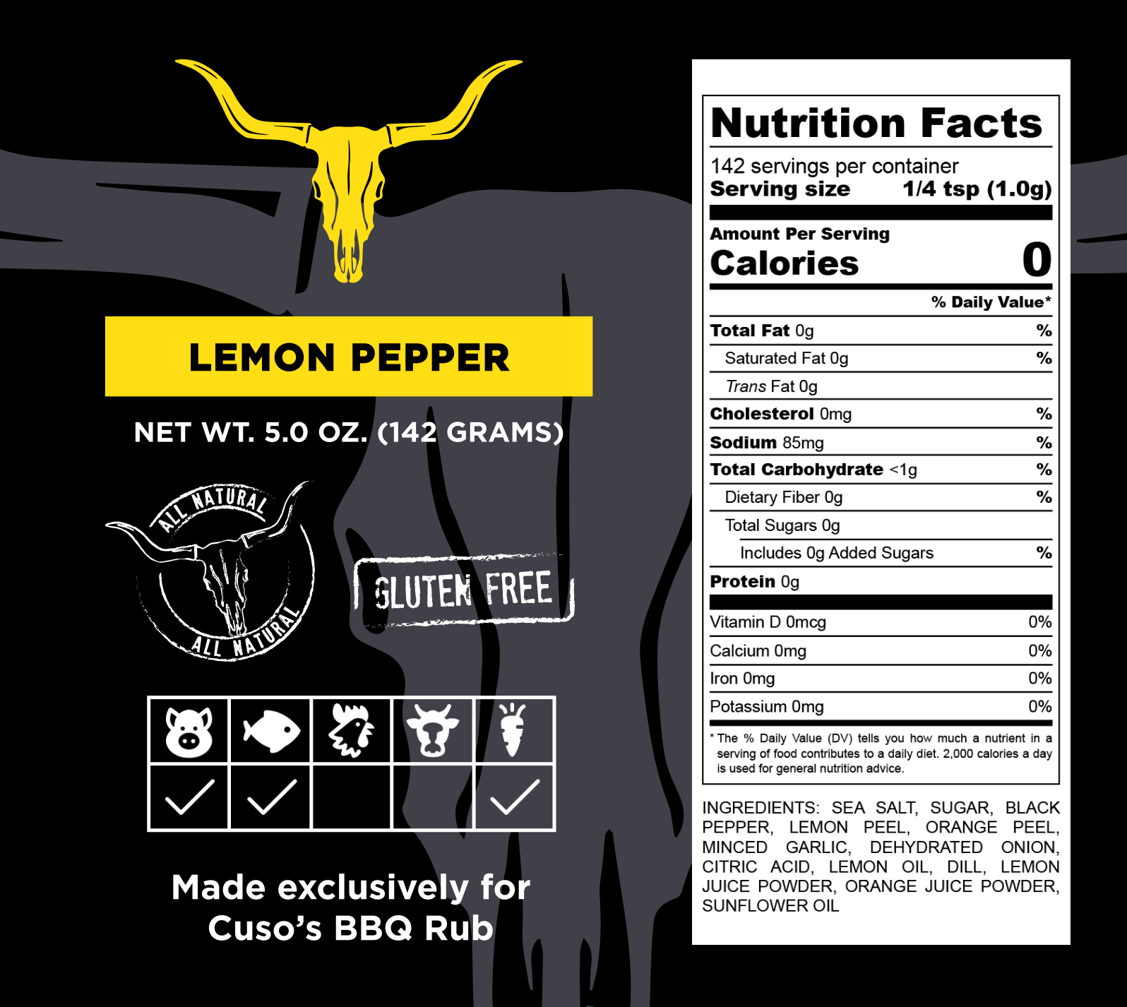 Nik's Creole Lemon Pepper Seasoning - 5oz - Bayou Beaux