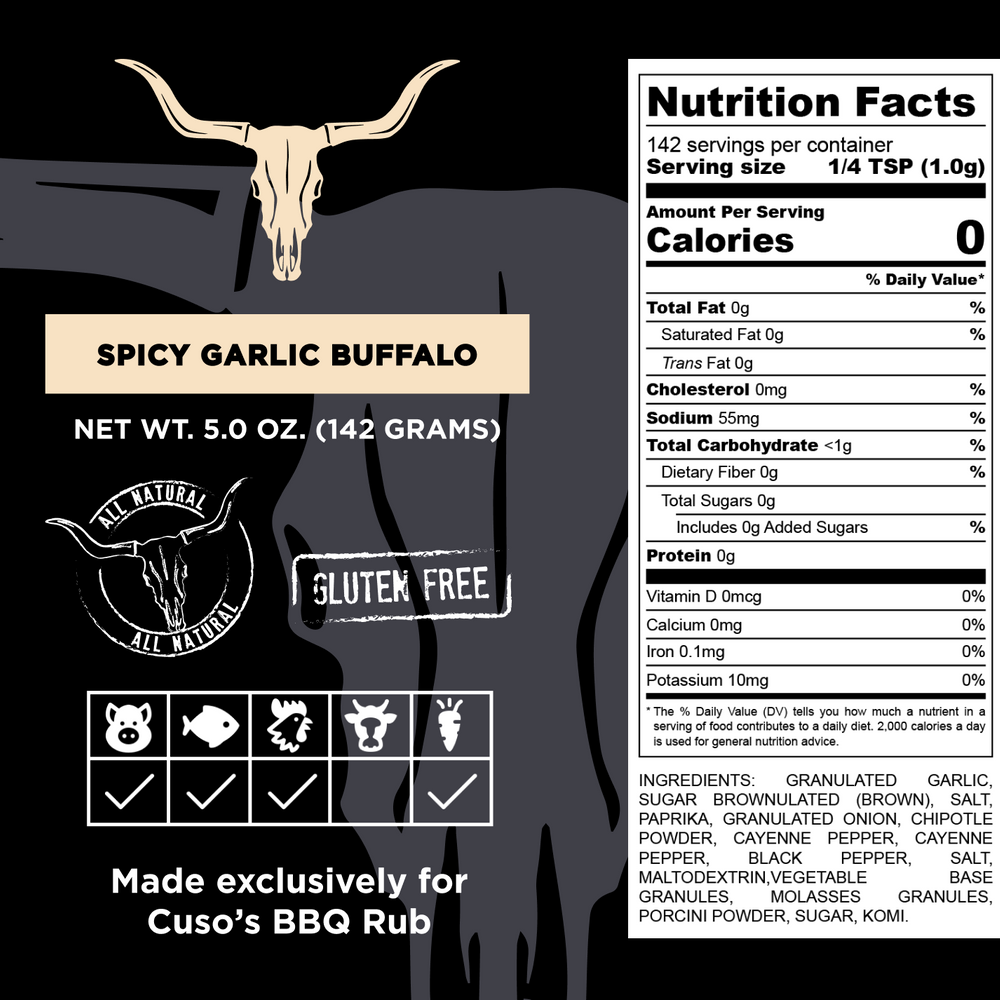
                  
                    Cuso's Spicy Garlic Buffalo Seasoning
                  
                