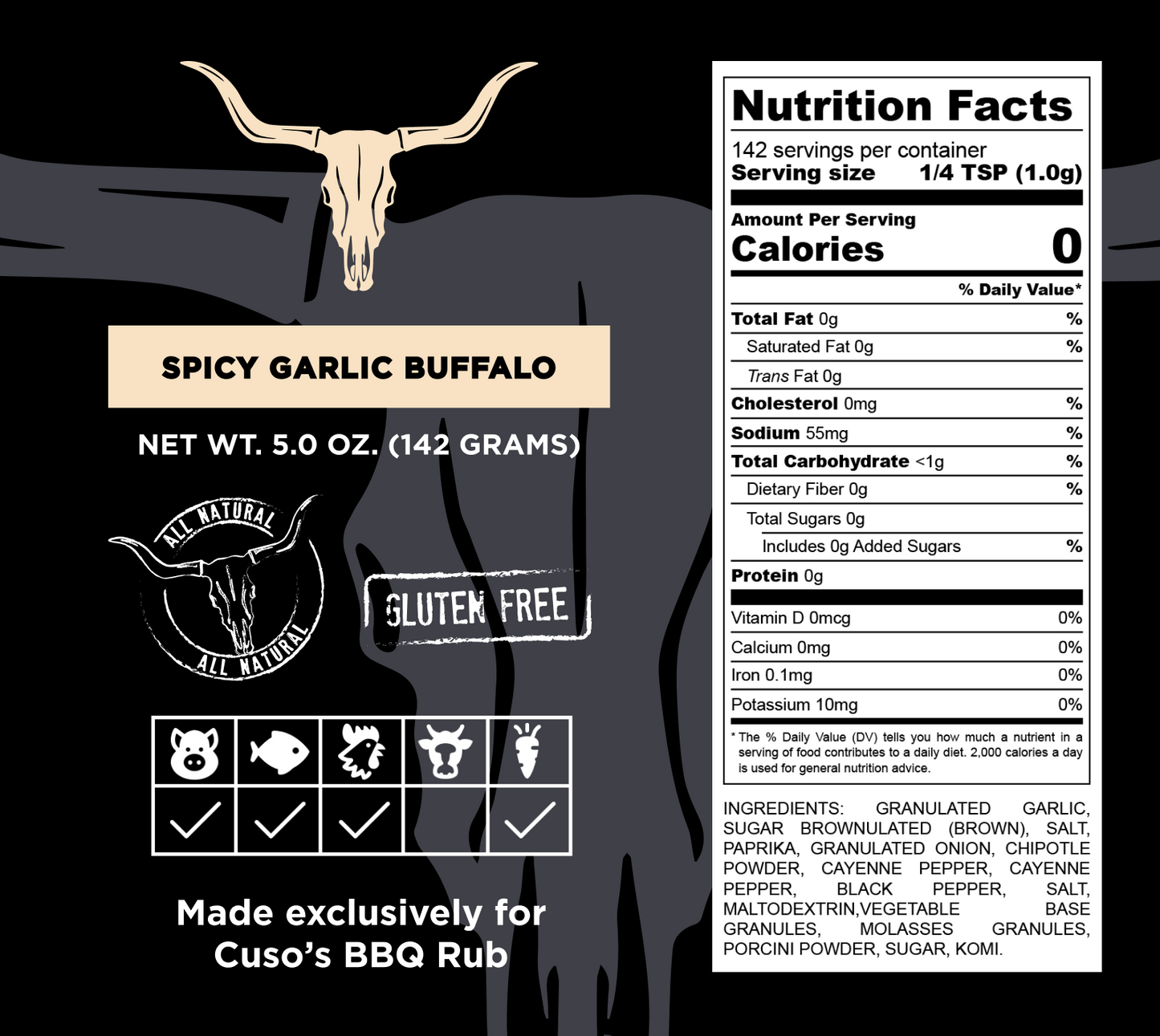 
                  
                    Cuso's Spicy Garlic Buffalo Seasoning
                  
                